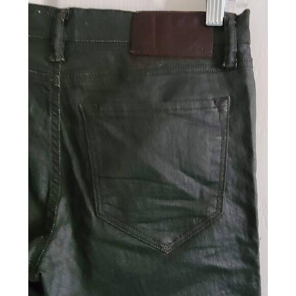 ALLSAINTS Brodie Petrel Gray Coated Skinny‎ Stretch Ankle Zip Jeans Women's 26 - Picture 7 of 15